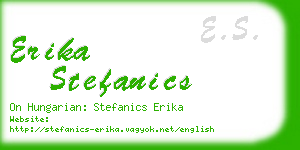 erika stefanics business card